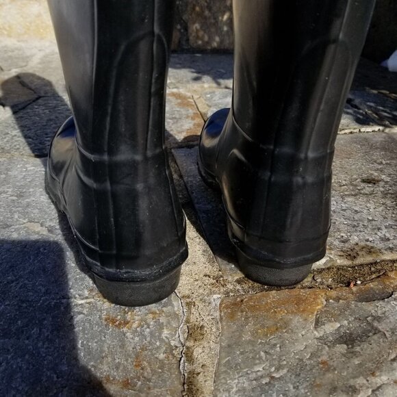 Hunter Extended Calf Tall Gloss Rain Boots Size 6 - Picture 6 of 13
